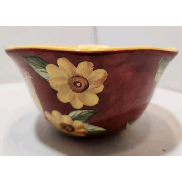 Susan Winget Rooster And Sunflower Cereal Soup Bowls Set of 4 Cracker Barrel - Picture 11 of 16
